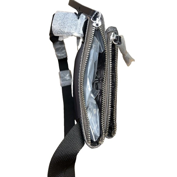 Lodis Kate Nylon Rfid Under Lock & Key Zora Travel Crossbody Pouch Bag Gray - Picture 3 of 7